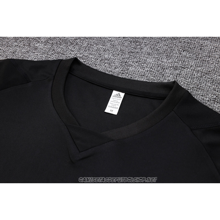 Chandal del Real Madrid 23-24 Manga Corta Negro - Pantalon Corto